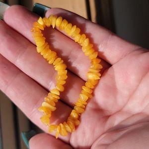 Genuine Amber Stone Bracelet. New.